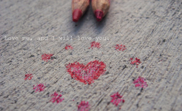 Картинка праздничные день+святого+валентина +сердечки +любовь карандаши сердечко