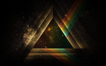 Картинка 3д+графика абстракция+ abstract треугольники полосы космос