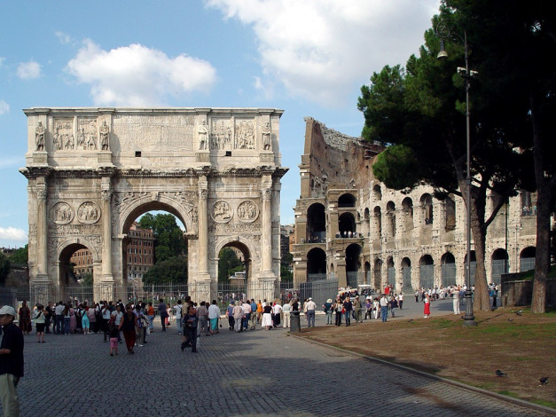 Обои картинки фото арка, константина, рим, италия, города, ватикан