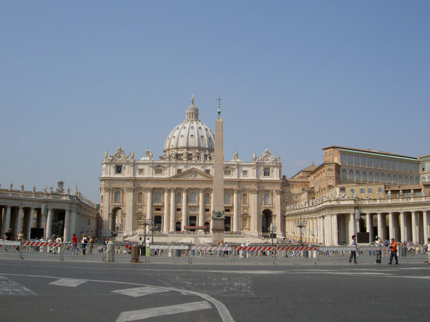 Обои картинки фото рим, площадь, святого, петра, италия, города, ватикан