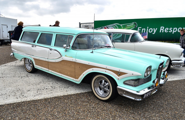 Обои картинки фото edsel bermuda station wagon 1958, автомобили, выставки и уличные фото, выставка, история, ретро, автошоу