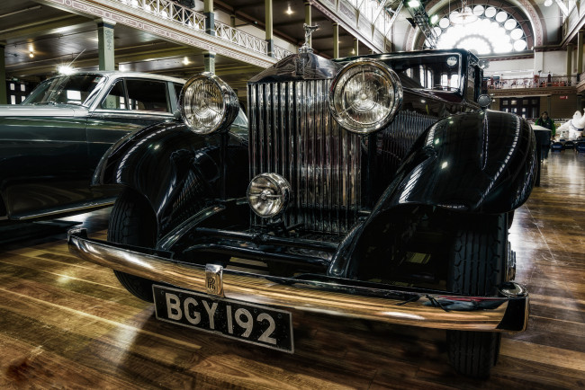 Обои картинки фото 1934 rolls royce, автомобили, выставки и уличные фото, история, ретро, выставка, автошоу