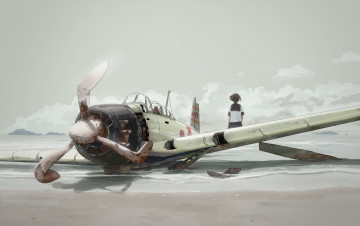 Картинка аниме kantai+collection самолёт
