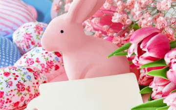обоя праздничные, пасха, цветы, eggs, pastel, decoration, весна, tulips, тюльпаны, easter, flowers, spring, delicate, happy
