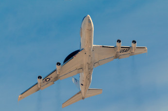 Картинка авиация боевые+самолёты обнаружения boeing e-3 sentry радиолокационного самолёт дальнего