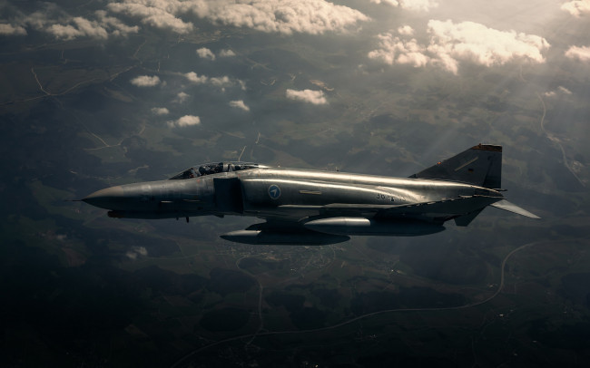 Обои картинки фото авиация, боевые самолёты, mcdonnell, douglas, истребитель-перехватчик, f-4, phantom, ii