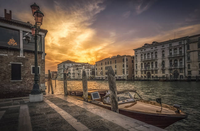 Обои картинки фото gran canal in venice, города, венеция , италия, простор