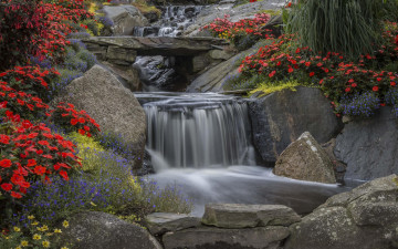 Картинка природа водопады водопад река камни