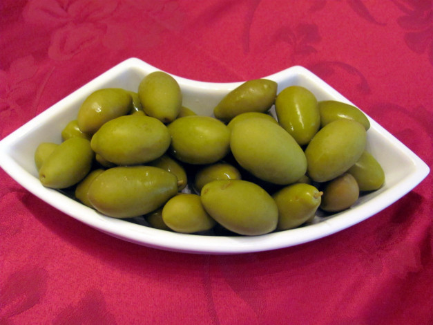 Обои картинки фото еда, оливки, зеленые