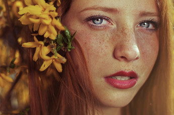Картинка девушки -+лица +портреты рыженькая веснушки maja topcagic
