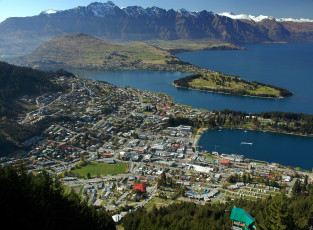 Картинка города панорамы новая зеландия queenstown