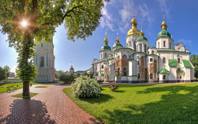 Обои картинки фото города, киев, украина, собор, святой, софии, храм