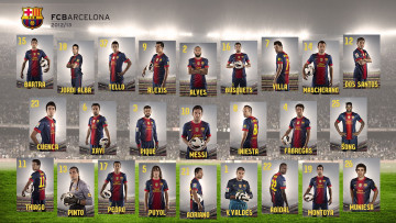 Картинка fc barcelona 2012 13 спорт футбол игроки команда