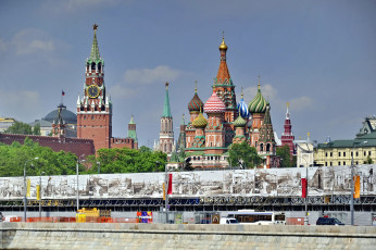 Картинка города москва+ россия кремль