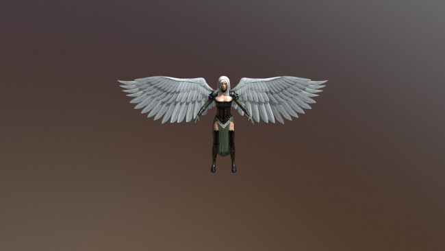 Обои картинки фото 3д графика, ангел , angel, девушка, ангел, крылья
