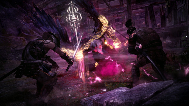 Обои картинки фото видео игры, nioh 2, бой, самураи, демон
