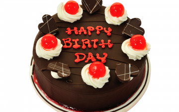 Картинка праздничные день+рождения торт шоколадный