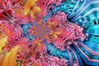 Картинка 3д+графика абстракция+ abstract кристаллы цвета