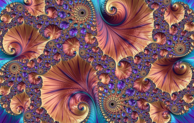 Обои картинки фото 3д графика, фракталы , fractal, листья, спирали