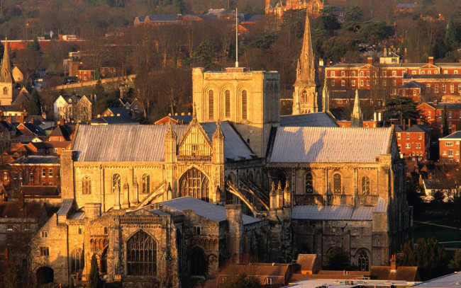 Обои картинки фото winchester, cathedral, hampshire, england, города, католические, соборы, костелы, аббатства