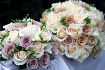 Картинка цветы букеты композиции свадебный розы фрезия