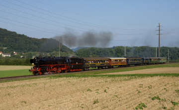 Картинка техника паровозы паровоз вагоны дым