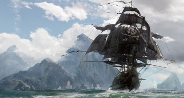 Картинка видео+игры skull+and+bones skull game pirate ship evil and bones kaizoku island blade sword ken
