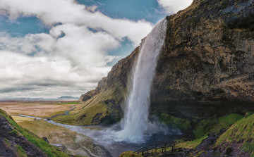 Картинка природа водопады водопад река лес