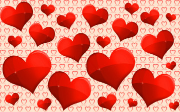 обоя праздничные, день святого валентина,  сердечки,  любовь, любовь, много, красных, сердечек