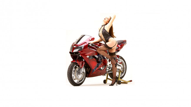 Обои картинки фото moto girl 871, мотоциклы, мото с девушкой, moto, girls