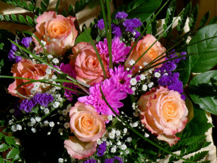 Картинка цветы букеты +композиции букет хризантемы розы