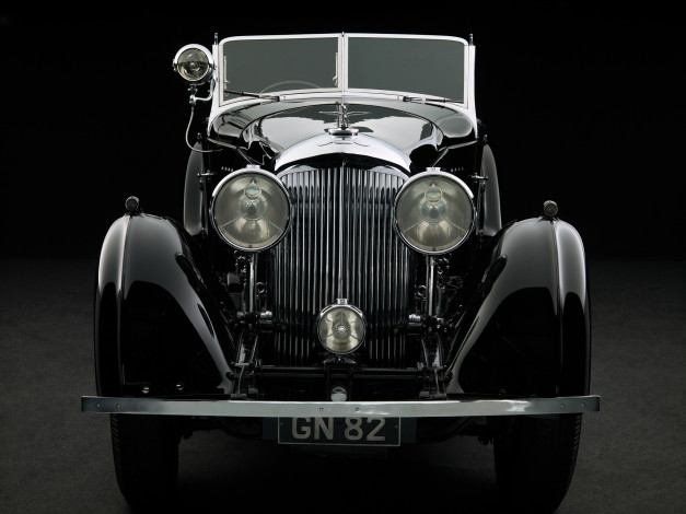 Обои картинки фото автомобили, классика, темный, barker, cabriolet, 1931г, coupe, sports, bentley, 8, litre, yr5099