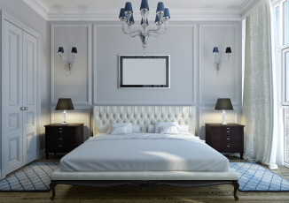 Картинка mads+mikkelsen интерьер спальня подушки кровать дизайн
