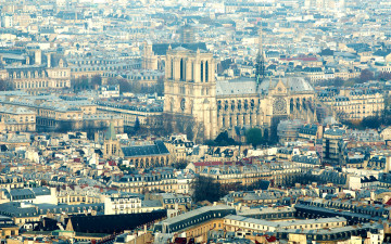 Картинка города париж+ франция панорама мегаполис париж