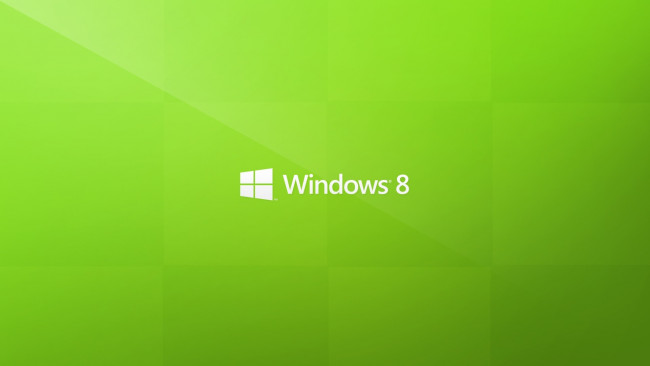 Обои картинки фото компьютеры, windows 8, зеленый, фон, логотип