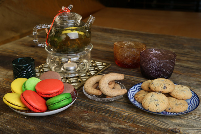 Обои картинки фото еда, пирожные,  кексы,  печенье, чаепитие, вкусно, чай, печенье