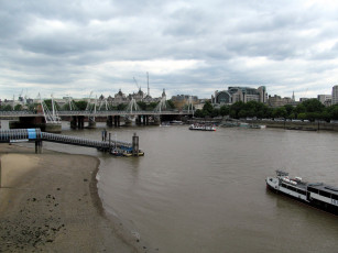 обоя города, лондон , великобритания, мост, река