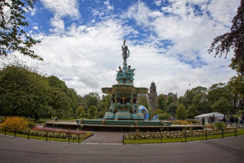 Картинка города эдинбург+ шотландия фонтан