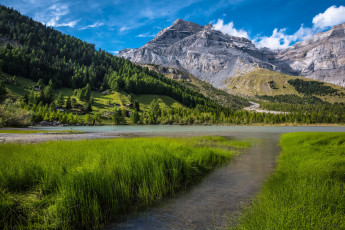 Картинка природа реки озера озеро дерборанс бернские альпы