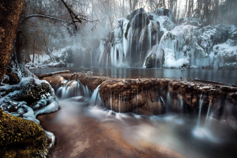 Картинка природа водопады водопад зима