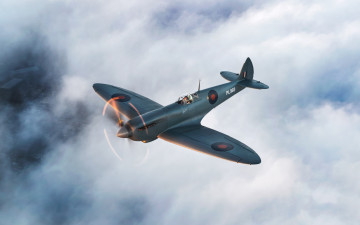 Картинка авиация боевые+самолёты raf spitfire