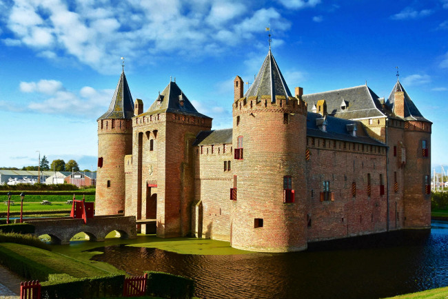 Обои картинки фото muiderslot castle, netherlands, города, замки нидерландов, muiderslot, castle