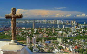 обоя cartagena, colombia, города, панорамы