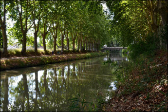 Картинка франция безье canal du midi природа реки озера