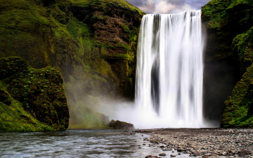 обоя great, waterfalls, природа, водопады, водопад, река, скалы
