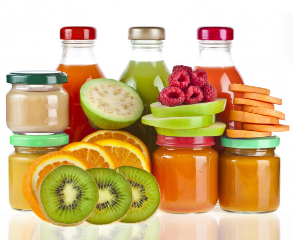 Обои картинки фото еда, фрукты, ягоды, апельсин, яблоко, соки, малина, киви
