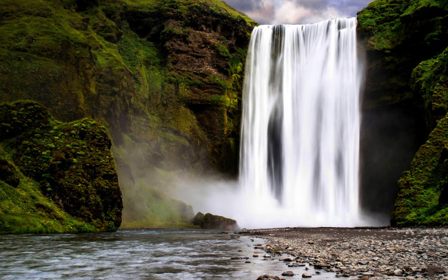 Обои картинки фото great, waterfalls, природа, водопады, водопад, река, скалы