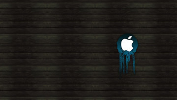 Картинка компьютеры apple темный логотип