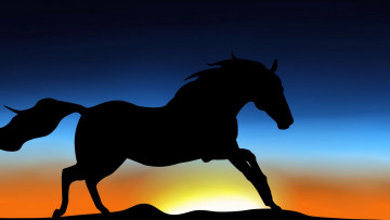 Картинка векторная+графика животные лошадь