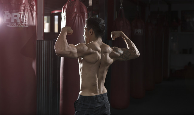 Обои картинки фото мужчины, - unsort, мускулы, спортсмен, спина, тату